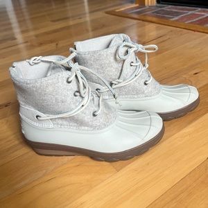 Sperry Top Sider boots.